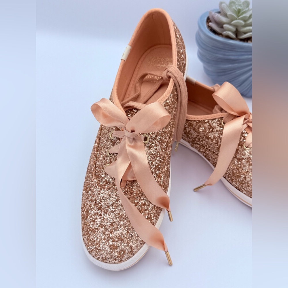 KEDS by Kate Spade Pink Glitter Sz 5.5 NEW *Generic Box* - Picture 2 of 8